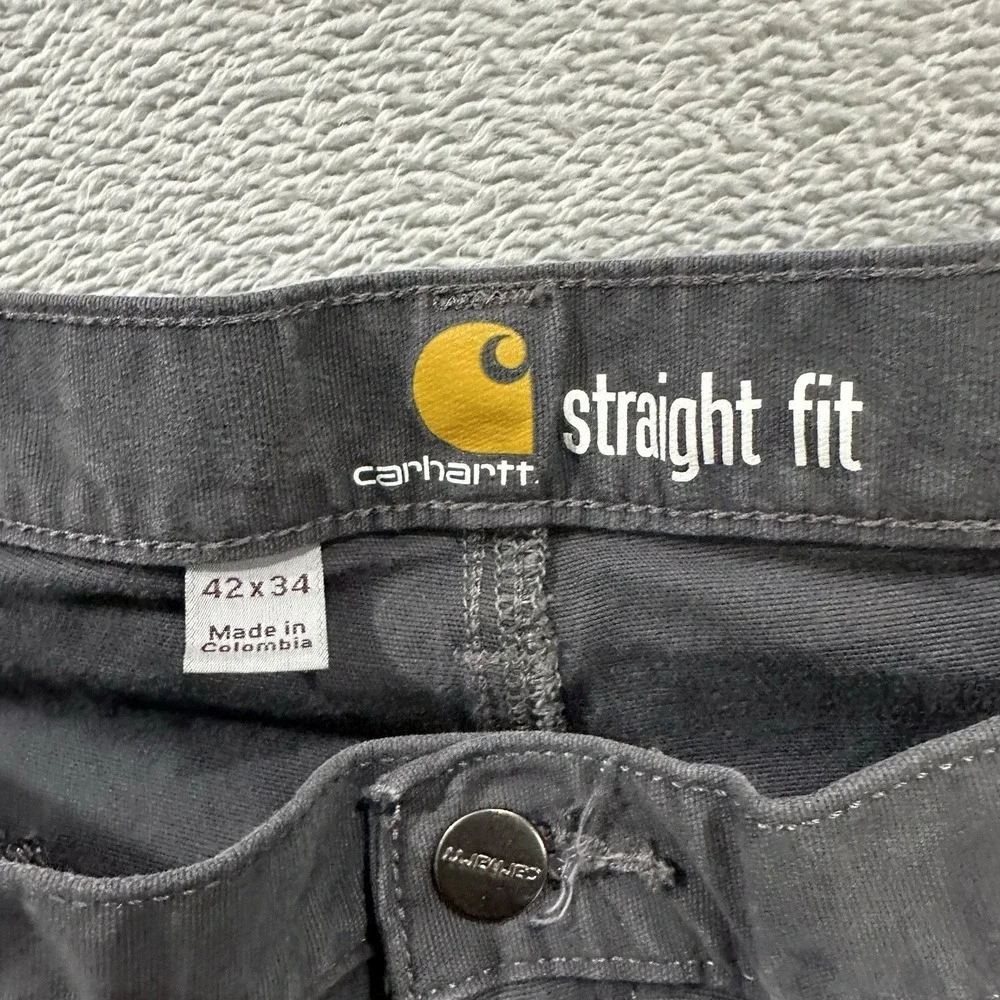 Carhartt Jeans Men's 42 x 34 Straight Fit Rugged Flex Workwear Y2K Utility Black